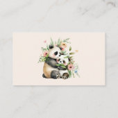 かわいいクマのベビーシャワーブックリクエスト ブラッシュピンク エンクロージャーカード (裏面)