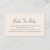 かわいいクマのベビーシャワーブックリクエスト ブラッシュピンク エンクロージャーカード (正面)