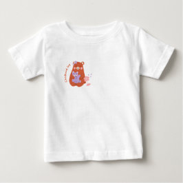 かわいいクマのベビーTシャツ 子供の喜び ベビーTシャツ