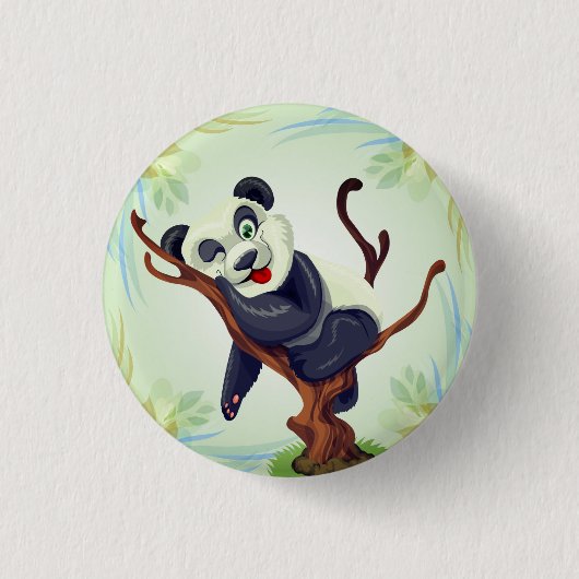 かわいいクマのボタン 缶バッジ (正面)