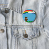 かわいいクマのボタン 缶バッジ (インサイチュ)