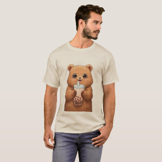 かわいいクマのボバティー | かわいい+タピオカドリンク Tシャツ