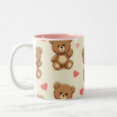 かわいいクマのマグカップ ツートーンマグカップ (左)