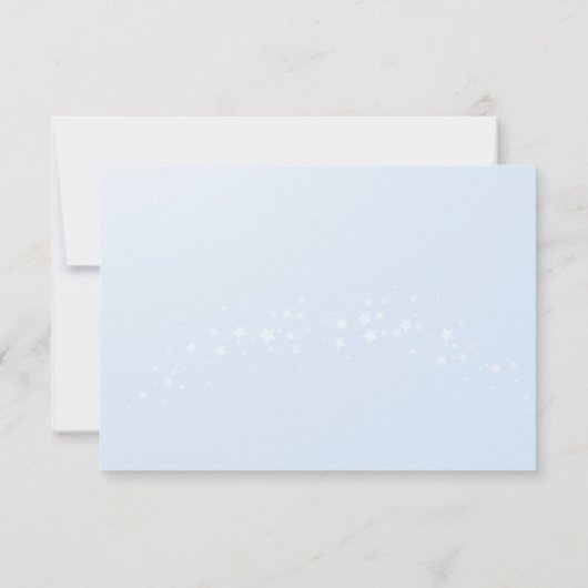 かわいいクマのメッセージ赤ちゃんシャワー サンキューカード (裏面)