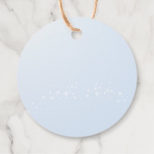 かわいいクマのメッセージ赤ちゃんシャワー フェイバータグ (裏面)