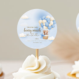 かわいいクマのメッセージ赤ちゃんシャワー フェイバータグ