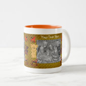 かわいいクマのロッキング馬のパーソナライズされた写真 ツートーンマグカップ (正面右)