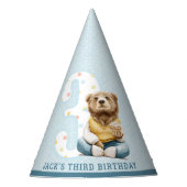 かわいいクマの三番目の誕生日パーティーハット パーティーハット (正面)