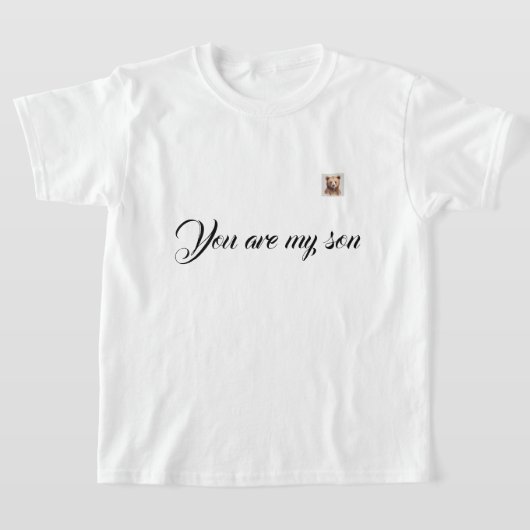 かわいいクマの写真の家族Tシャツ Tシャツ (レイダウン)