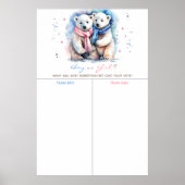 かわいいクマの冬の性別の明らかにあなたの投票ゲームをキャスト ポスター (正面)