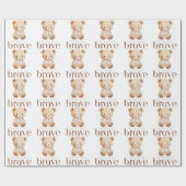 かわいいクマの勇敢な子供のガン かわいい子供  ラッピングペーパー (フラット)