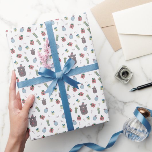 かわいいクマの動物テーマギフト ラッピングペーパー (ギフト)