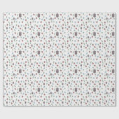 かわいいクマの動物テーマギフト ラッピングペーパー (フラット)