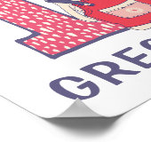 かわいいクマの名前の最初の誕生日 ポスター (角)