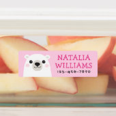 かわいいクマの名前をカスタムする電話番号プロパティ ラベル (貼付)