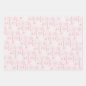 かわいいクマの名前クリスマスラッピング紙シート ラッピングペーパーシート (正面2)