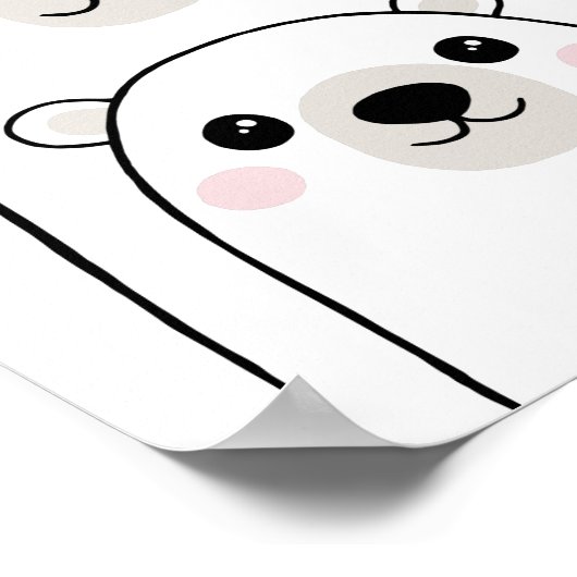 かわいいクマの壁子供へ画 ポスター (角)