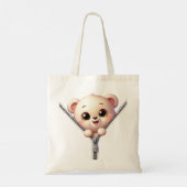 かわいいクマの子ども トートバッグ (裏面)