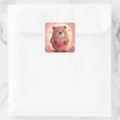 かわいいクマの恋|過去記事 スクエアシール (バッグ)