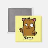 かわいいクマの手を振る マグネット (正面/裏面)