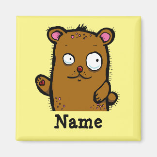 かわいいクマの手を振る マグネット