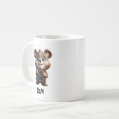 かわいいクマの持ち文字B コーヒーマグカップ (正面左)