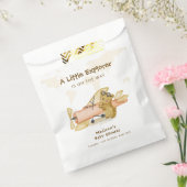 かわいいクマの探検家 世界地図 航空機 赤ちゃんシャワー フェイバーバッグ (封をした状態)