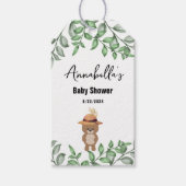 かわいいクマの木の赤ちゃんシャワー ギフトタグ (正面)