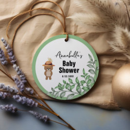 かわいいクマの木の赤ちゃんシャワー フェイバータグ