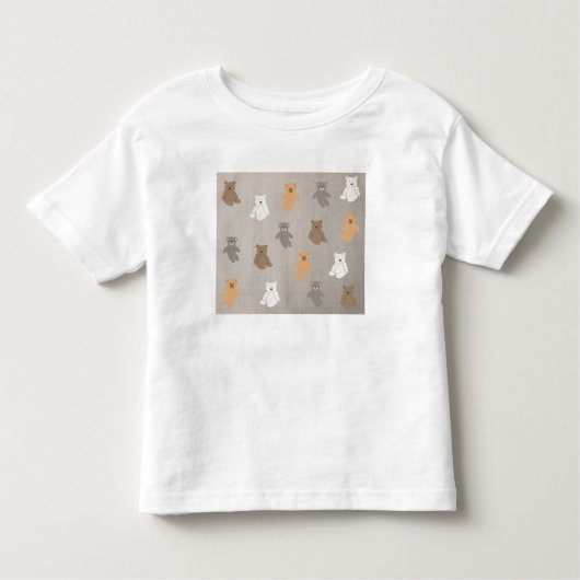 かわいいクマの模様 トドラーTシャツ (正面)