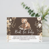 かわいいクマの水彩ボーイ ベイビーシャワーのカード エンクロージャーカード (スタンド正面)