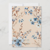 かわいいクマの水色の少年の赤ちゃんシャワーの招待 招待状 (裏面)