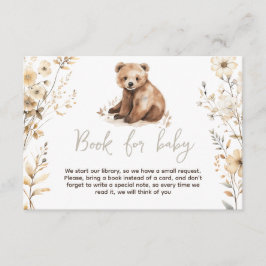 かわいいクマの水色の男の子の赤ちゃんシャワーカード エンクロージャーカード