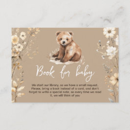 かわいいクマの水色の男の子の赤ちゃんシャワーカード エンクロージャーカード