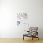 かわいいクマの洗濯日 水彩 ベビーシャワー タペストリー (インサイチュ)