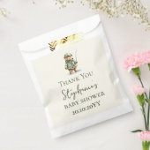 かわいいクマの漁師が赤ちゃんのシャワーを途中にある フェイバーバッグ (封をした状態)