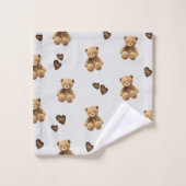 かわいいクマの漫画 バスタオルセット (ウォッシュタオル)