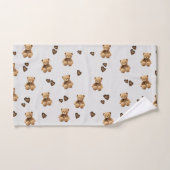 かわいいクマの漫画 バスタオルセット (ハンドタオル)