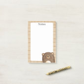 かわいいクマの漫画 ポストイット (デスク上)