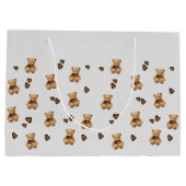 かわいいクマの漫画 ラージペーパーバッグ (裏面)