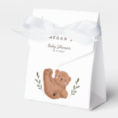 かわいいクマの男の子ベイビーシャワー フェイバーボックス (正面サイド)