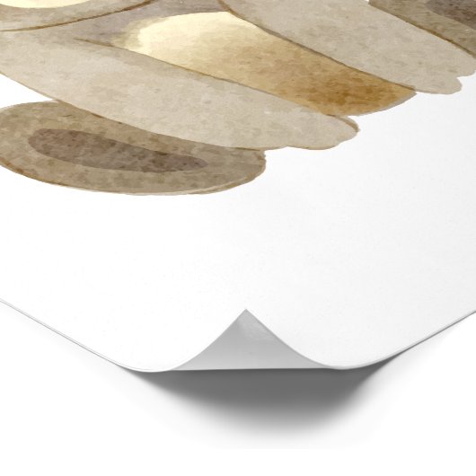 かわいいクマの花子供部屋ポスターキッズルームデコール ポスター (角)