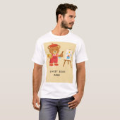 かわいいクマの芸術家 Tシャツ (正面フル)