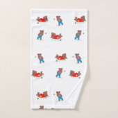 かわいいクマの蜂の巣 バスタオルセット (ハンドタオル)