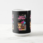 かわいいクマの誕生日お祝い - 愛らしいキャラクター コーヒーマグカップ (中央)