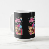 かわいいクマの誕生日お祝い - 愛らしいキャラクター コーヒーマグカップ (正面左)