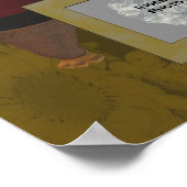 かわいいクマの誕生発表写真ポスター ポスター (角)