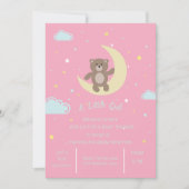 かわいいクマの赤ちゃんのベビーシャワー招待状 招待状 (正面)