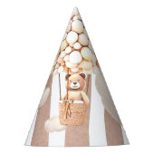 かわいいクマの赤ちゃんシャワーへようこそ パーティーハット (正面)