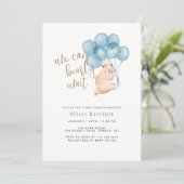 かわいいクマの赤ちゃんシャワーを待つことができる 招待状 (スタンド正面)